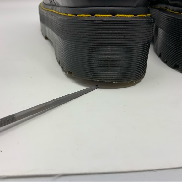 Dr. Martens Womens Jadon Leather Platform Boots Size 12 Black 8 Eye Goth Grunge - Picture 9 of 12